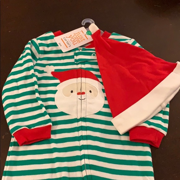 Carter’s 6m Footie Onesie with Matching Hat - Picture 4 of 8